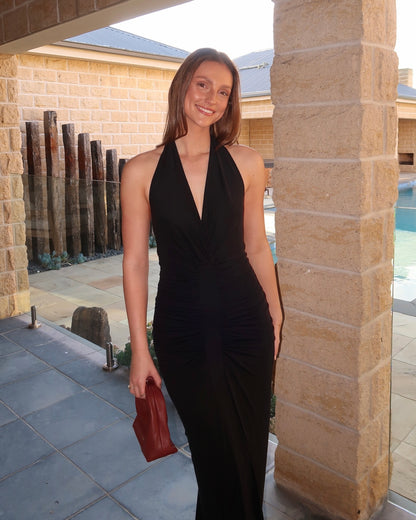 Venus Gathered Cupro Dress
